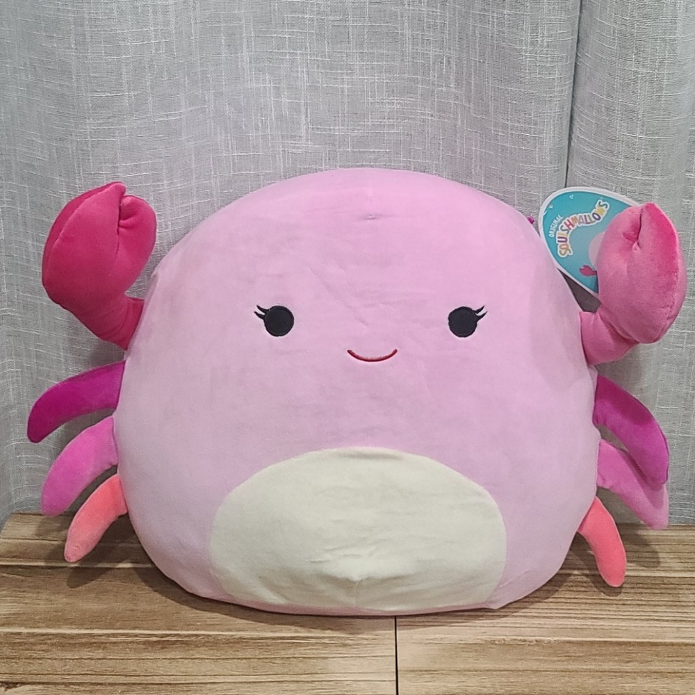 14" NWT Cailey the pink crab Squishmallow